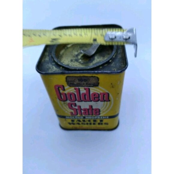 Vintage Golden State Can For Faucet Washers Advertising with some washers READ - Picture 8 of 9